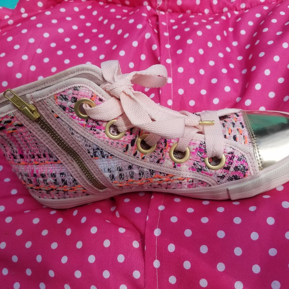 Ash Vanessa pink & white high top sneakers - Picture 4 of 4
